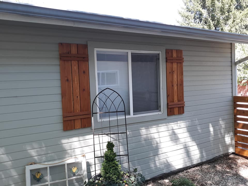 Custom shudders installed on white house