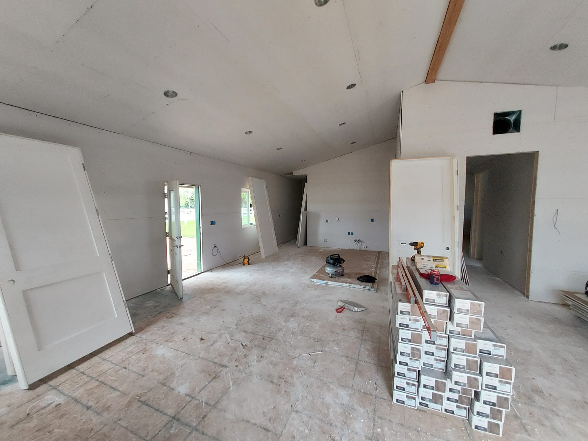 House with old flooring removed