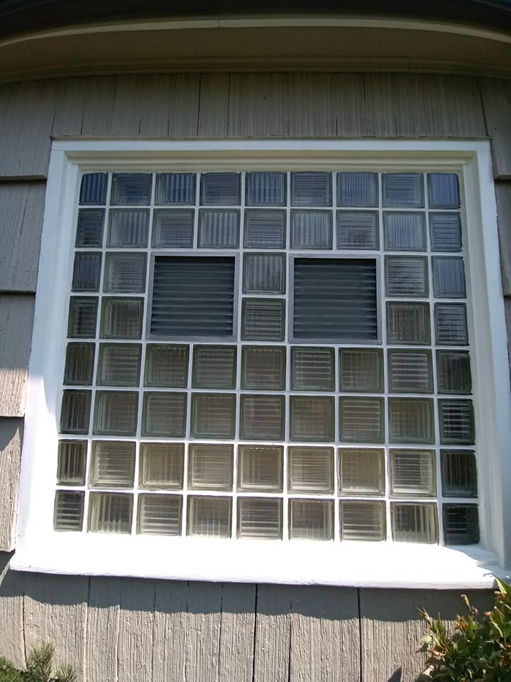 Up close of a unique window after repair and refresh