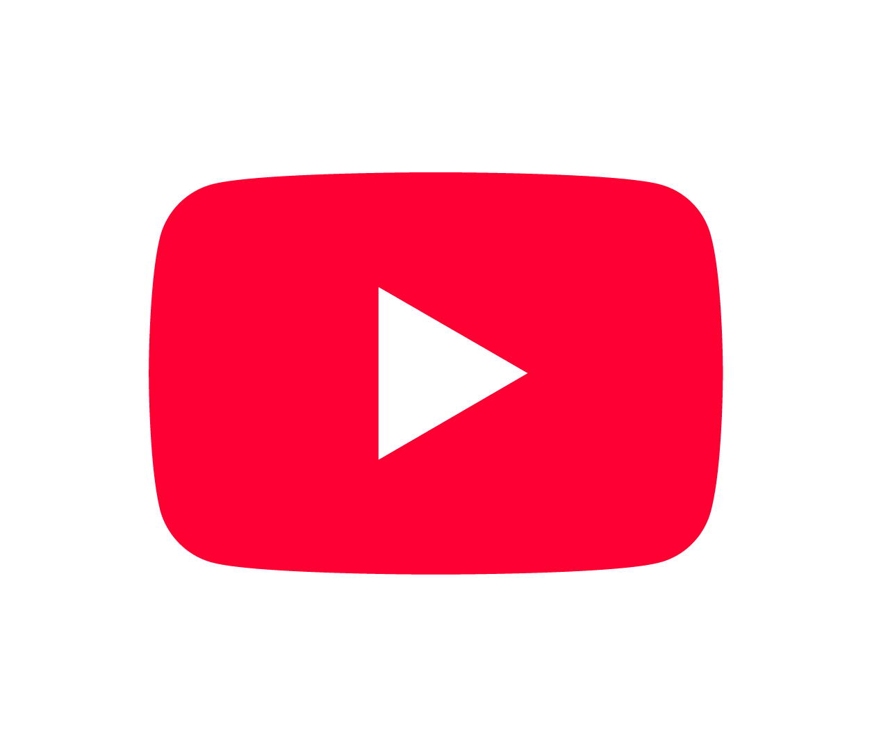 YouTube red play button icon